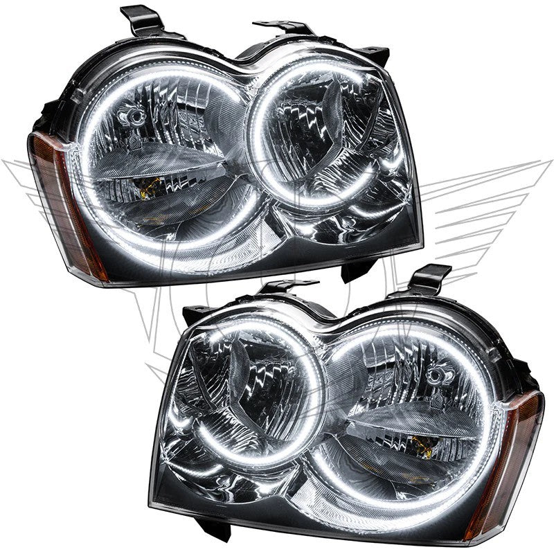 ORACLE Lighting Headlights Oracle 05-07 Jeep Grand Cherokee SMD HL (Non-HID) - ColorSHIFT w/ BC1 Controller