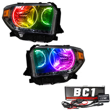 Load image into Gallery viewer, ORACLE Lighting Headlights Oracle 14-17 Toyota Tundra SMD HL - Dual Halo Kit - ColorSHIFT w/ BC1 Controller