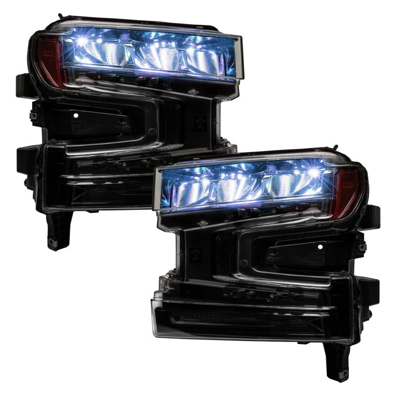ORACLE Lighting Headlights Oracle 19-21 Silverado/Sierra 1500 RGB Demon Eye Headlight Kit - w/o Controller SEE WARRANTY