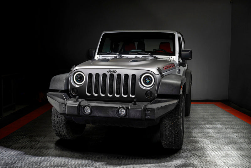 ORACLE Lighting Light Bars & Cubes ORACLE Lighting 0718 Jeep Wrangler JK Oculus 7in Switchback BiLED Projector Headlights SEE WARRANTY