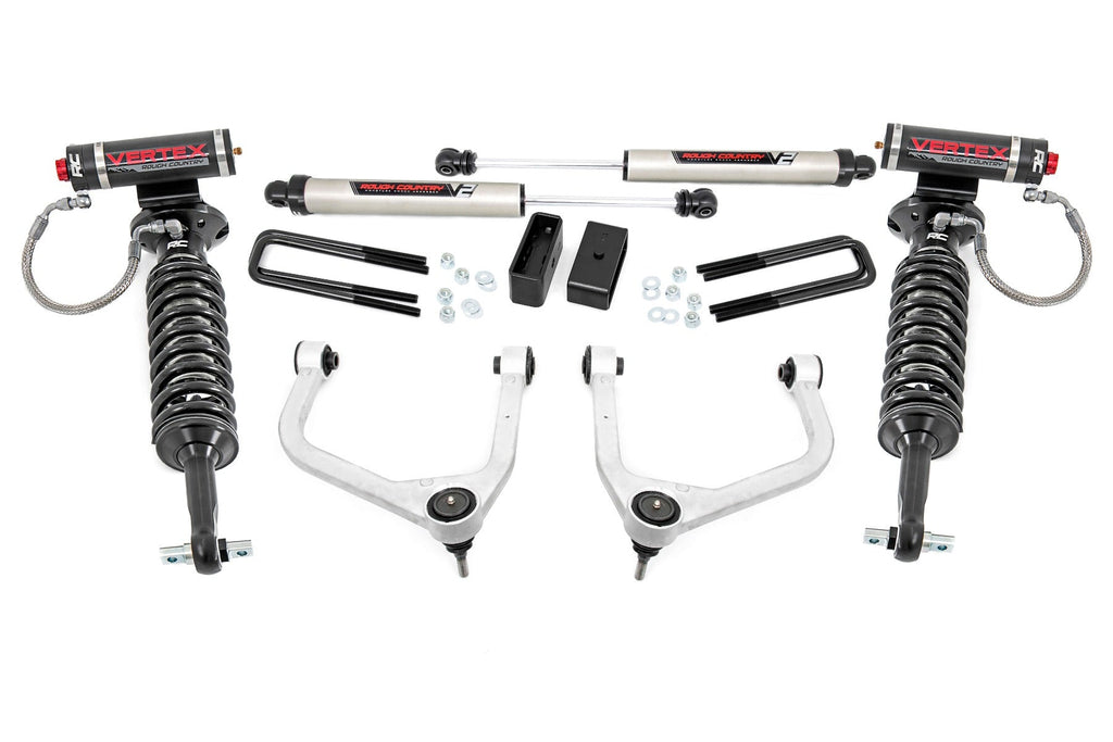 Rough Country Lift Kits 3.5 Inch Vertex Suspension Lift Kit w/ Forged Upper Control Arms w/V2 Shocks For 19-21 Chevy 1500 PU 4WD/2WD Rough Country - 29557