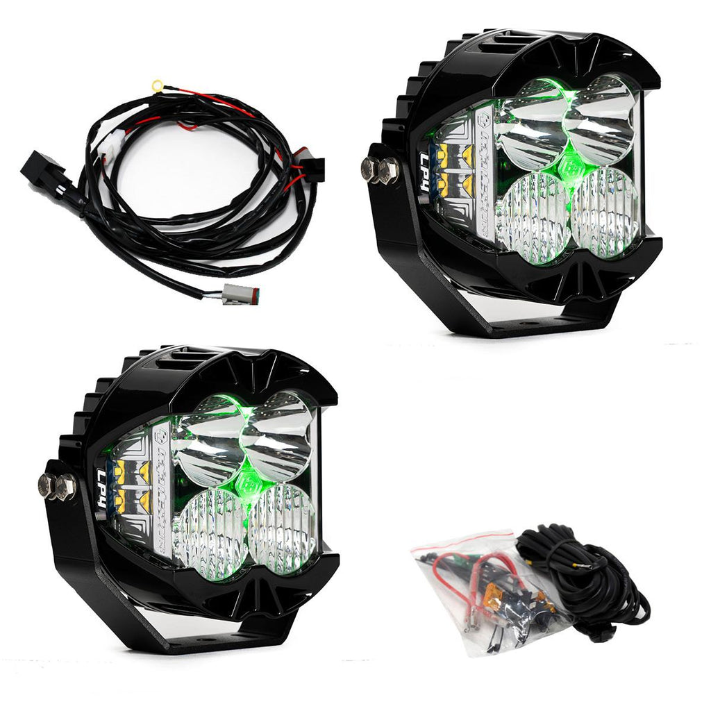Baja Designs LED Light Pods LP4 Pro LED Auxiliary Light Pod Pair Light Pattern Driving/Combo Green Backlight Baja Designs - 297816