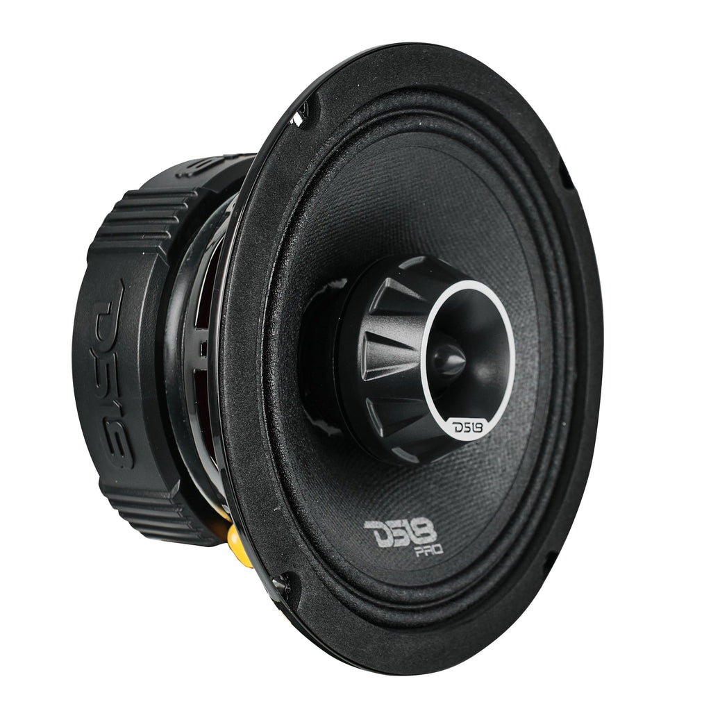 PRO-ZT 6.5" Coaxial Mid-Range Loudspeaker with Water-Resistant Cone Built-in Bullet Tweeter and Grill | 225W RMS 4-Ohm