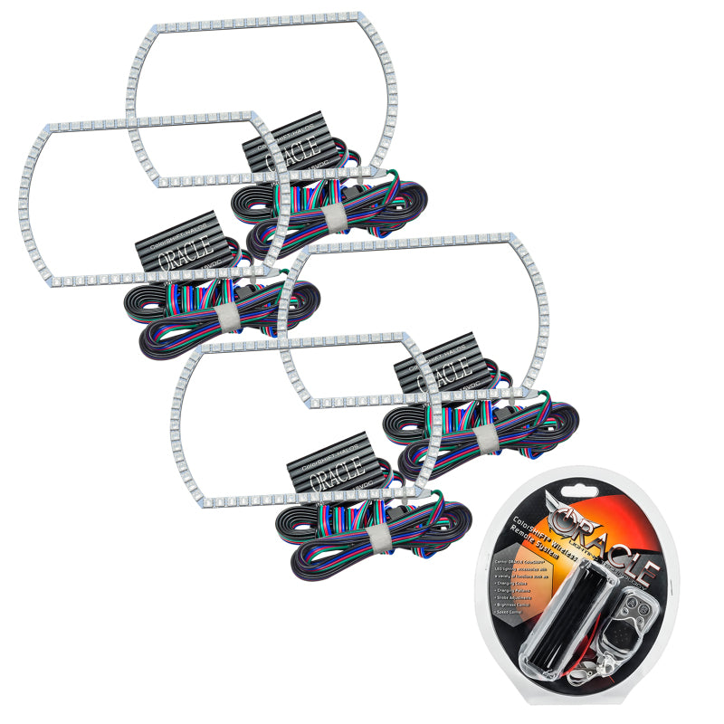 ORACLE Lighting Headlights Oracle Chevrolet Silverado 14-15 Halo Kit Projector Style - ColorSHIFT SEE WARRANTY
