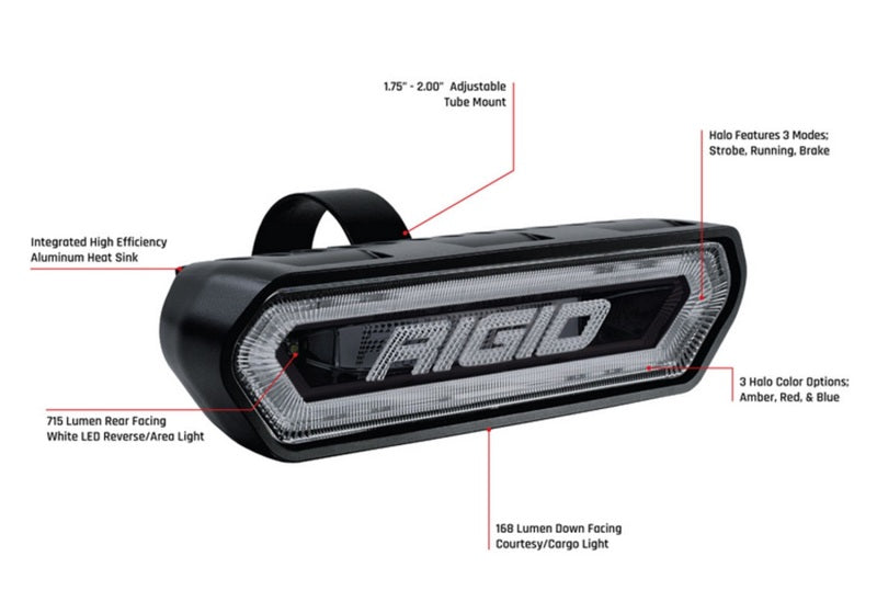 Rigid Industries Tail Lights Rigid Industries Chase Tail Light Kit w/ Mounting Bracket - Red
