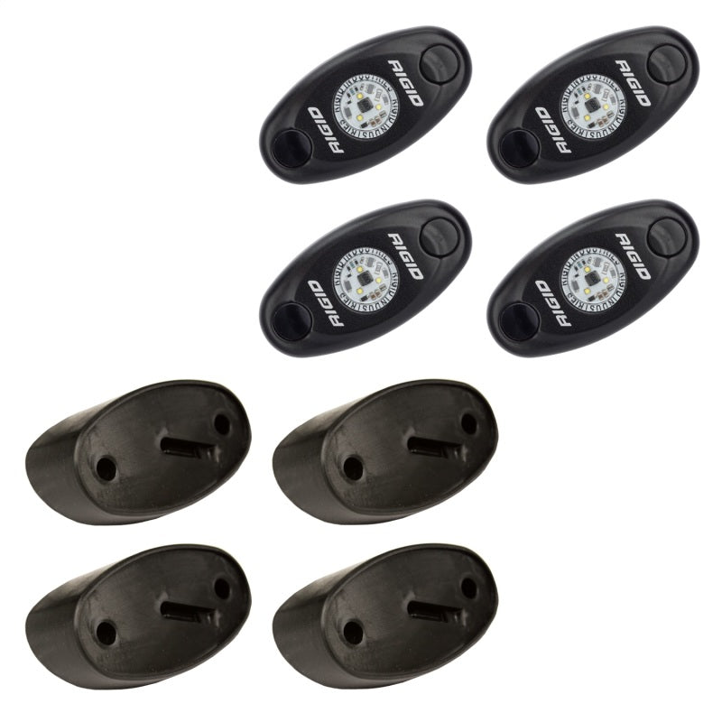 Rigid Industries Sidemarkers & Indicators Rigid Industries Rock Light Kit- Red (4 lights)