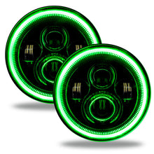 Load image into Gallery viewer, ORACLE Lighting Headlights Oracle 7in High Powered LED Headlights - Black Bezel - Green