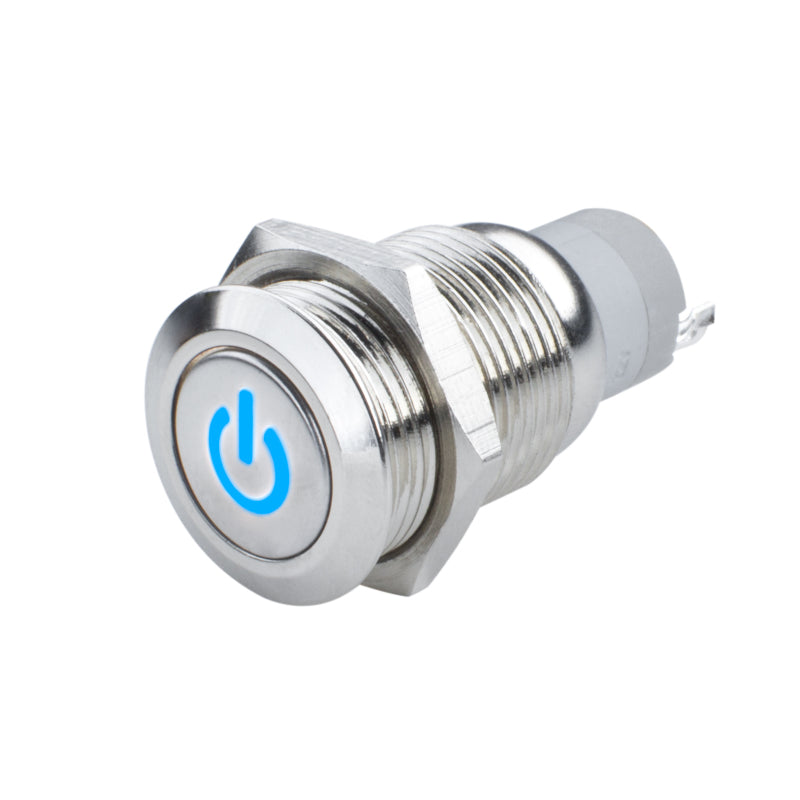 ORACLE Lighting Light Accessories and Wiring Oracle Pre-Wired Power Symbol Momentary Flush Mount LED Switch - Blue