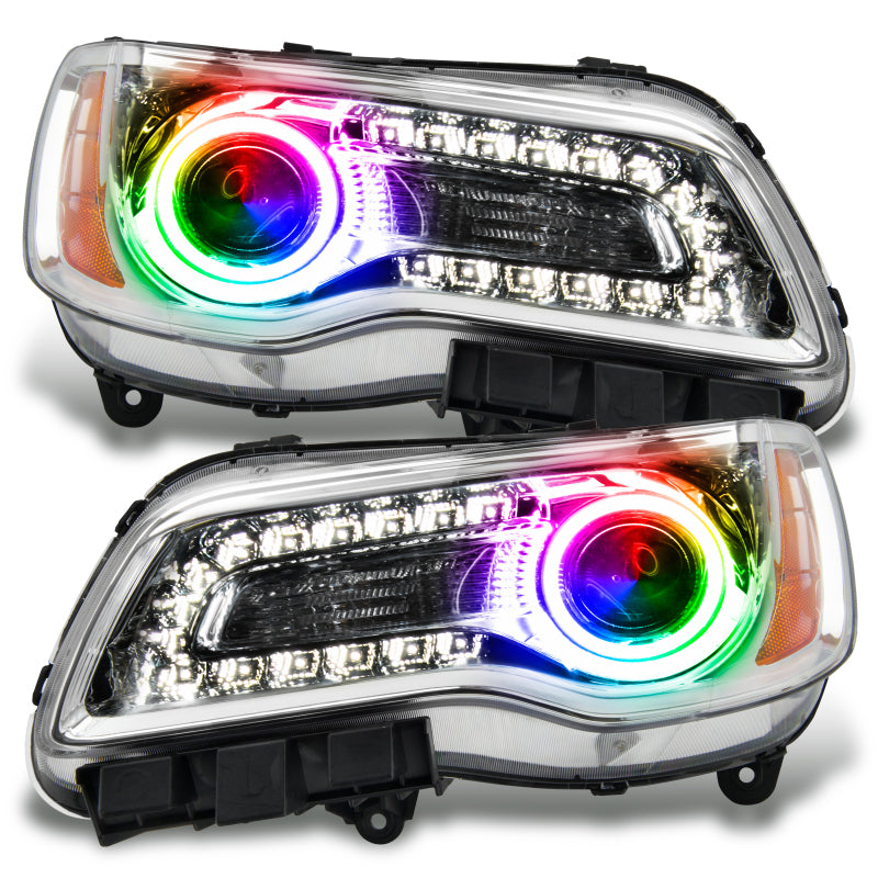 ORACLE Lighting Headlights Oracle 11-14 Chrysler 300C SMD HL - Chrome - NON HID - ColorSHIFT SEE WARRANTY
