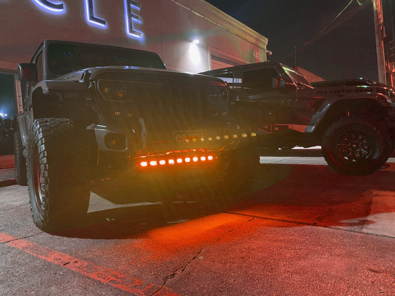 ORACLE Lighting Skid Plates ORACLE Lighting 18-22 Jeep Wrangler JL/ 20-22 Gladiator JT Skid Plate w/ Integr LED Emitters - Amber