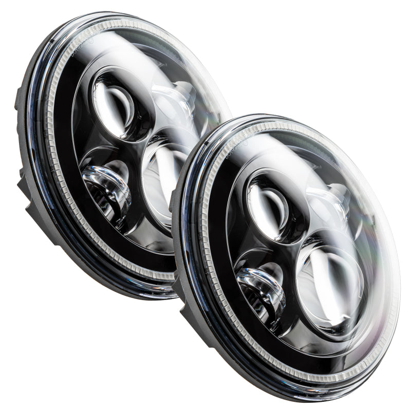 ORACLE Lighting Headlights Oracle 7in High Powered LED Headlights - Black Bezel - Green