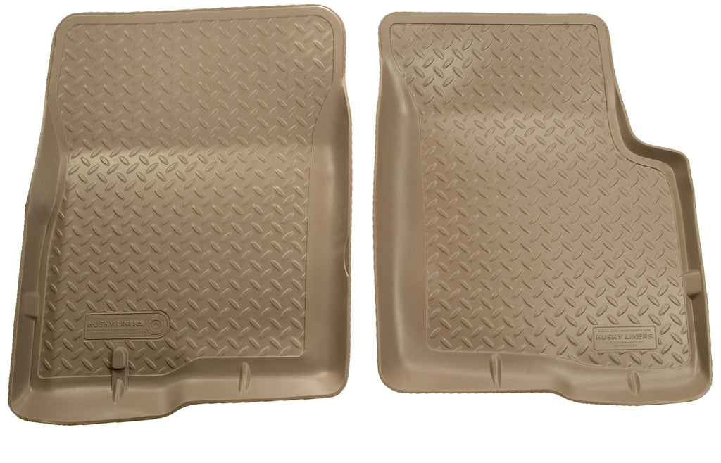 Classic Style Front Floor Liners For 1980-1997 Bronco, F-150, F-250 HD, F-350 Tan Husky Liners