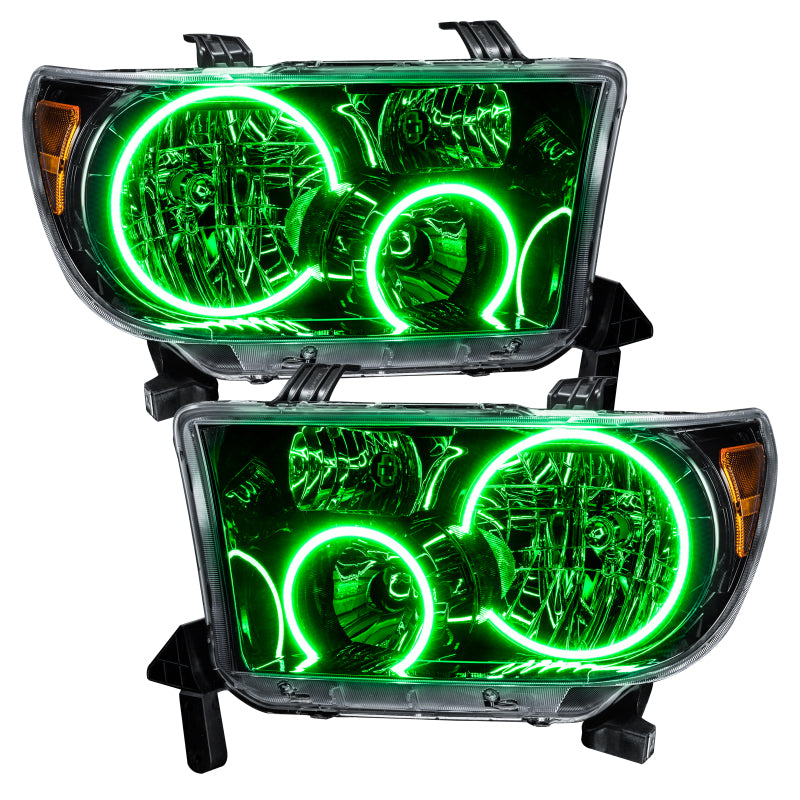 ORACLE Lighting Headlights Oracle 07-11 Toyota Tundra Pre-Assembled Headlights - Black Housing - ColorSHIFT w/ BC1 Controller