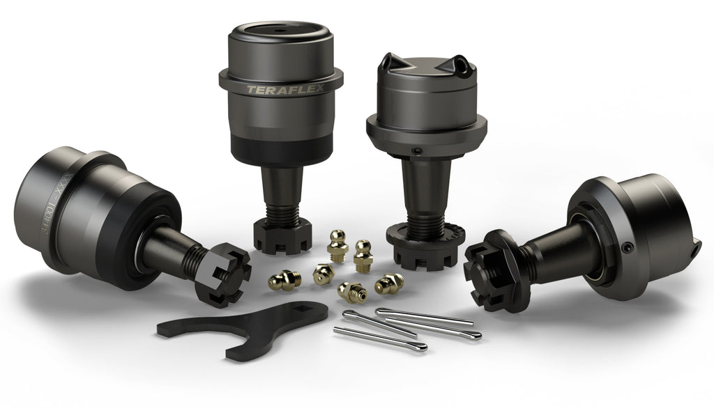 07-18 Wrangler JK Dana 30/44 HD Ball Joint Kit w/out Knurl Upper & Lower Set of 4 TeraFlex