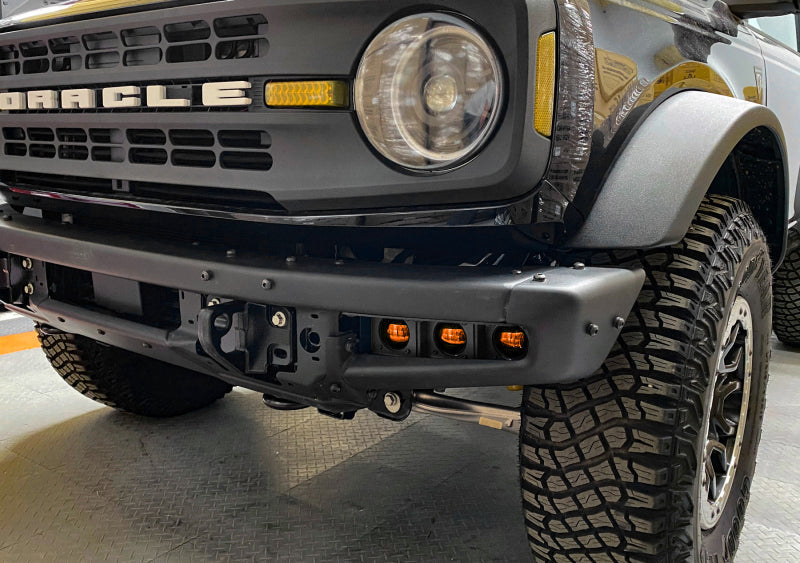 ORACLE Lighting Fog Lights Oracle High 21-22 Ford Bronco Triple LED Fog Light kit for Steel Bumper SEE WARRANTY
