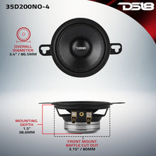 Load image into Gallery viewer, 3.5” OEM Dashboard Loudspeaker with Neodymium Magnet | 100W RMS 4-Ohm