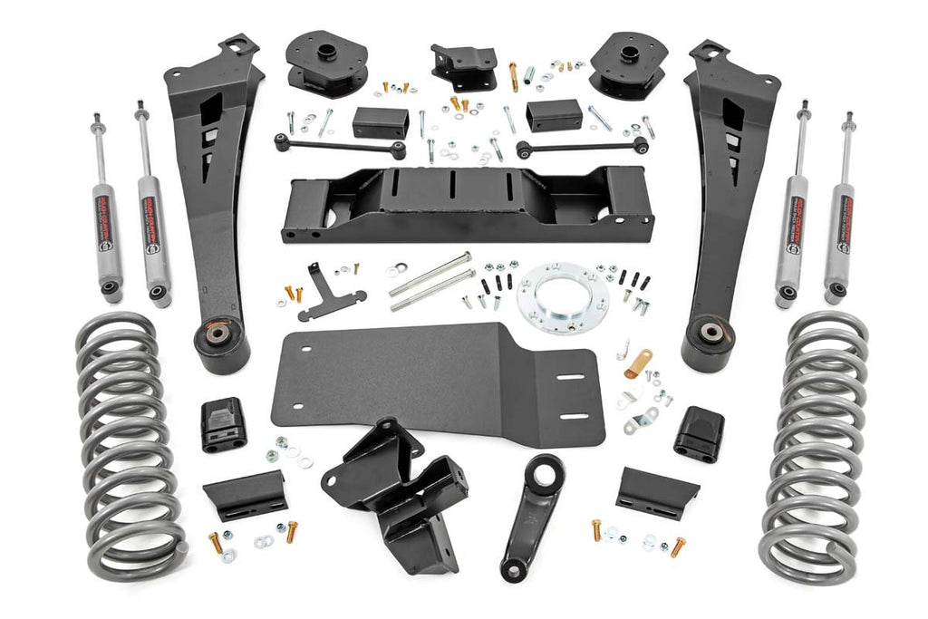 Rough Country Lift Kits 5 Inch Suspension Lift Kit Coil Springs Radius Arms 19-Up RAM 2500 4WD Diesel Rough Country - 36030
