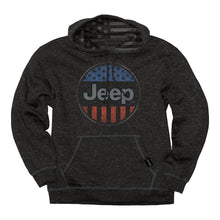 Load image into Gallery viewer, JEDCo Hoodie Sweatshirt Jeep - USA Oval Flag Accent Hoodie