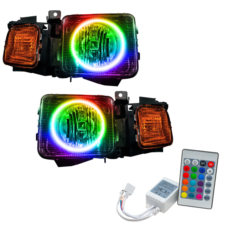 ORACLE Lighting Headlights Oracle 06-10 Hummer H3 SMD HL (Combo) - ColorSHIFT w/ Simple Controller SEE WARRANTY