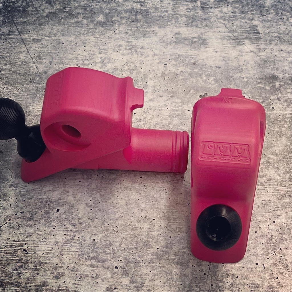 CMM Offroad pink replacement mirror mount pair — available from Offroad Trading Company