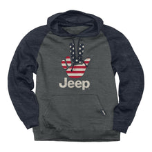 Load image into Gallery viewer, JEDCo Hoodie Sweatshirt Jeep - American Wave Raglan Hoodie