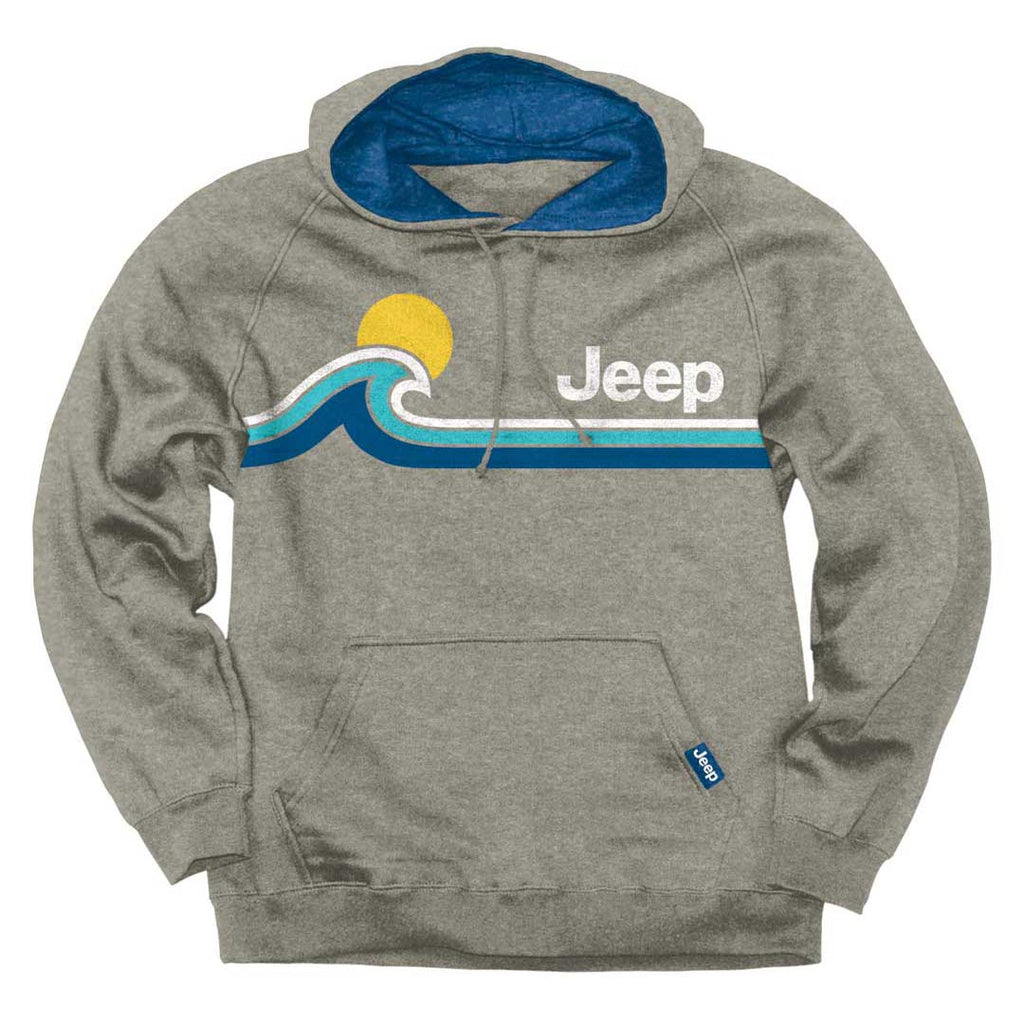 JEDCo Hoodie Sweatshirt Jeep - Ocean Wave Accent Hoodie