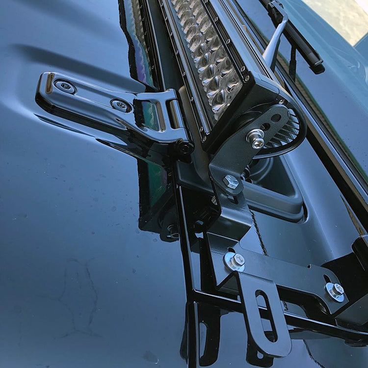 Quake LED Light Bar Jeep Wrangler JL/Gladiator A-Pillar Dual Pod/Single 42 Inch Light Bar Cowl Mount - QBJ371