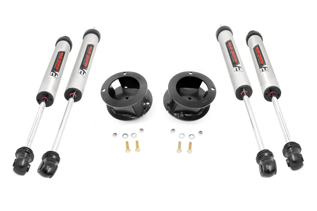 Rough Country Leveling Kit 2.5 Inch Ram Leveling Kit w/ V2 Shocks Leaf Spring For 14-20 2500 and 13-20 3500 4WD Rough Country - 37770