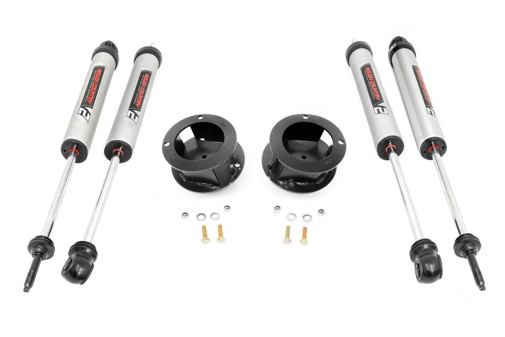 Rough Country Leveling Kit 2.5 Inch Ram Leveling Kit w/ V2 Shocks Coil Spring For 14-Up 2500/3500 4WD Rough Country - 37775
