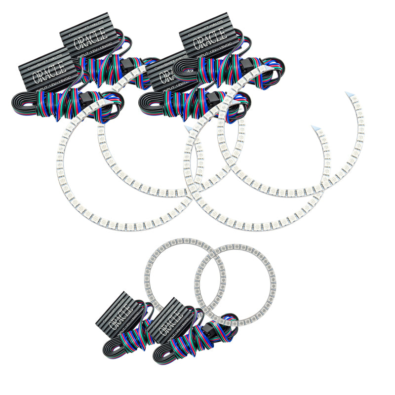ORACLE Lighting Headlights Oracle Jeep Grand Cherokee 11-13 Triple Halo Kit - ColorSHIFT w/o Controller SEE WARRANTY