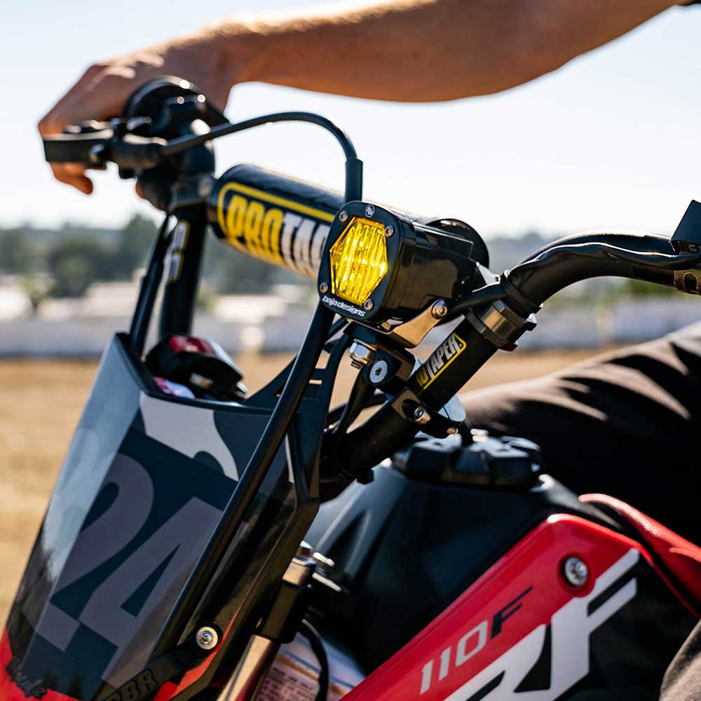 Baja Designs LED Light Kit Electric Start Pit Bike S1 Moto Kit Clear Wide Cornering Baja Designs - 387002