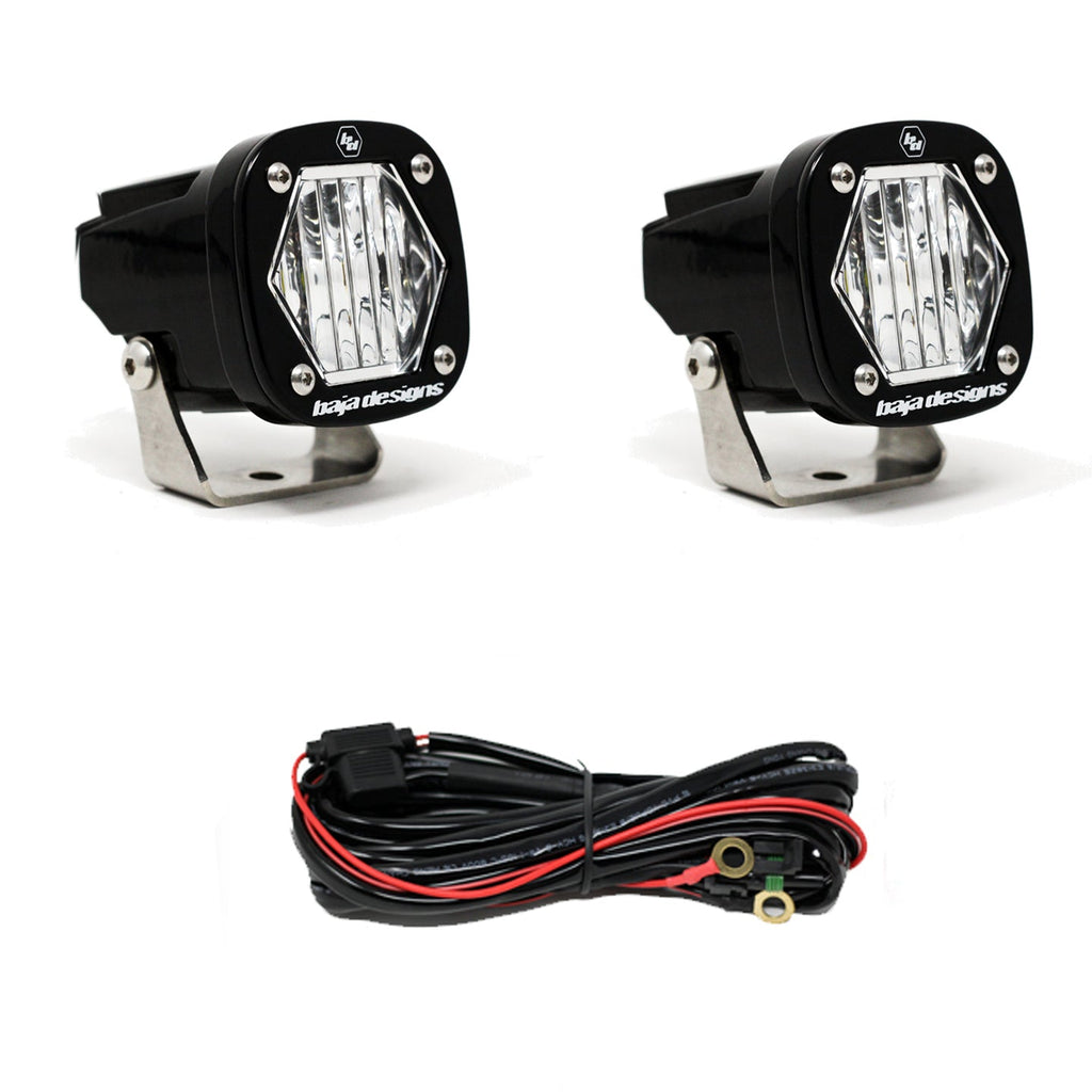 Baja Designs LED Light Pods S1 Wide Cornering LED Light with Mounting Bracket Pair Baja Designs - 387805