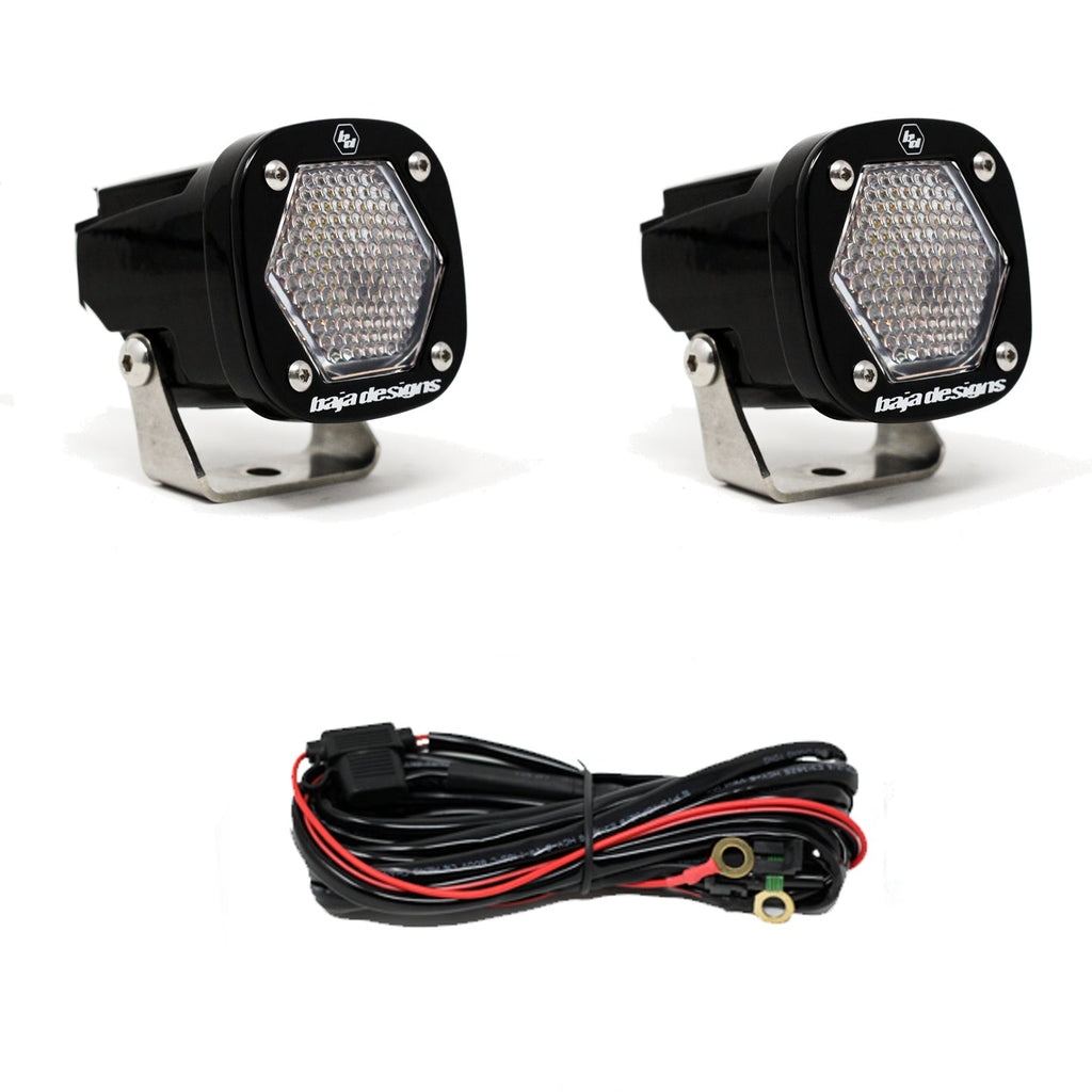 Baja Designs LED Light Pods S1 Work/Scene LED Light with Mounting Bracket Pair Baja Designs - 387806
