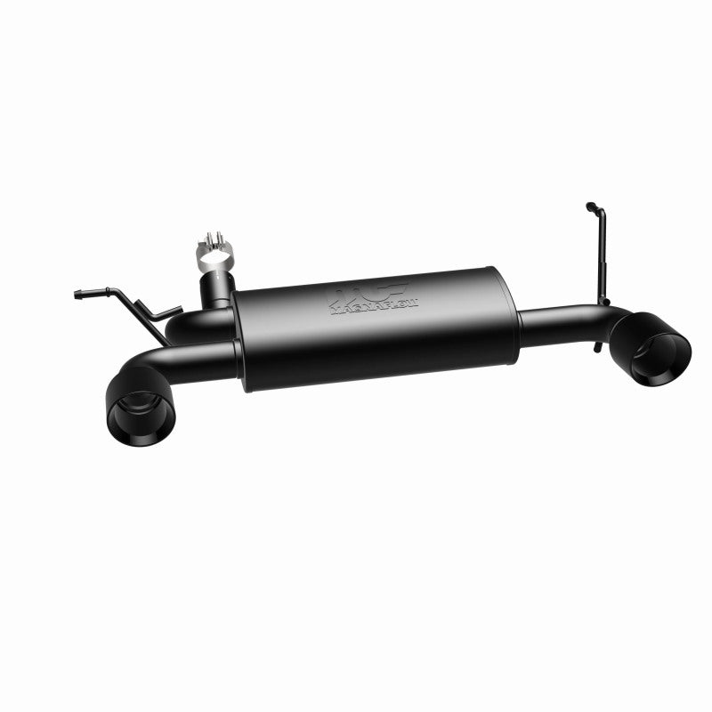 Magnaflow Axle Back MagnaFlow 07-17 Jeep Wrangler JK 3.8/3.6L Dual Split Rear Exit Black Axle-Back Exhaust