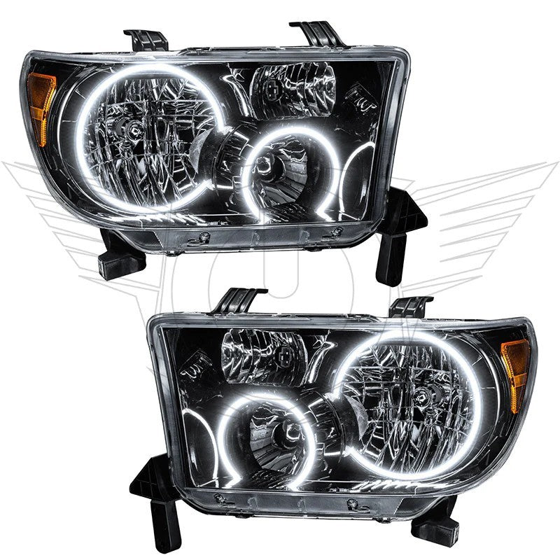 ORACLE Lighting Headlights Oracle 07-11 Toyota Tundra Pre-Assembled Headlights - Black Housing - ColorSHIFT w/ BC1 Controller