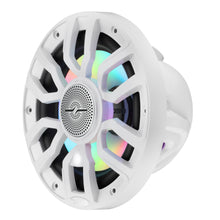 Load image into Gallery viewer, NXL 7.7” 2-Way Coaxial Marine Speaker with Bullet Tweeter, Digital LED Lights &amp; White Deck LED | 175W RMS 4-Ohm