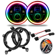 Load image into Gallery viewer, ORACLE Lighting Headlights Oracle Jeep Wrangler JL/Gladiator JT 7in. High Powered LED Headlights (Pair) ColorSHIFT SEE WARRANTY