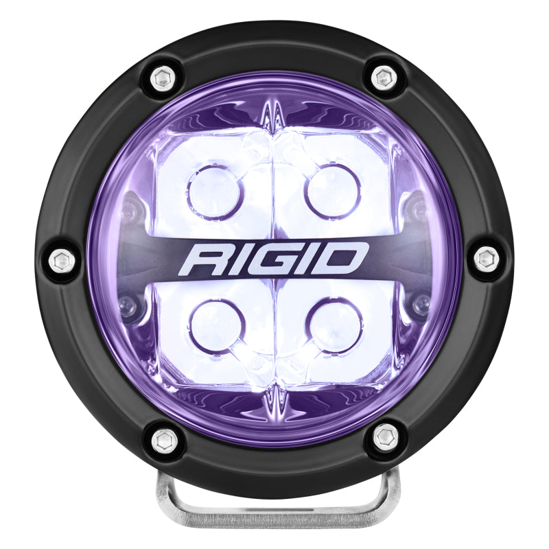 Rigid Industries Light Bars & Cubes Rigid Industries 360-Series 4in LED Off-Road Spot Beam - RGBW (Pair)