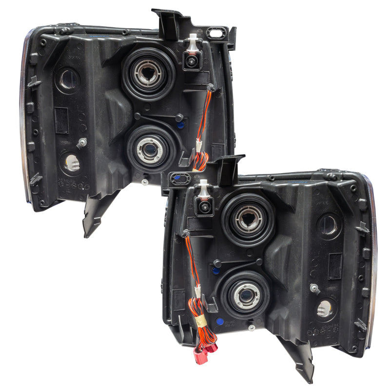 ORACLE Lighting Headlights Oracle 07-13 Chevrolet Silverado SMD HL - Black - Round Style - White SEE WARRANTY