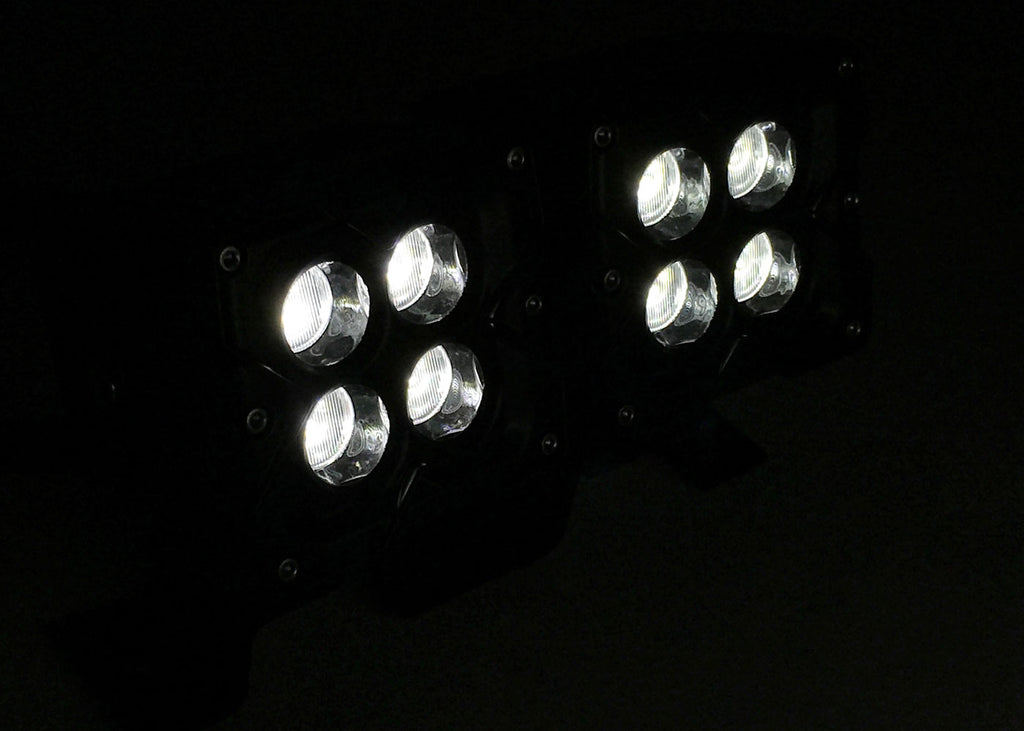 Quake LED Work Light 3 Inch Work Light 20 Watt Spot RGB Accent Seismic Series Quad-Lock/Interlock - QSE531