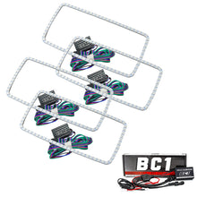 Load image into Gallery viewer, ORACLE Lighting Headlights Oracle GMC Sierra 07-13 Halo Kit (New Square Ring Design) - ColorSHIFT w/ BC1 Cntrl SEE WARRANTY