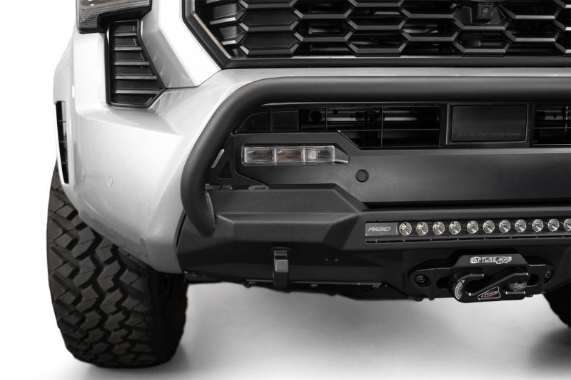 Addictive Desert Designs Bumpers - Steel ADD 2024+ Toyota Tacoma Stealth Center Mount Winch Front Bumper w/ Top Hoop