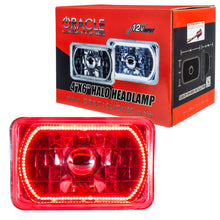 Load image into Gallery viewer, ORACLE Lighting Headlights Oracle Pre-Installed Lights 4x6 IN. Sealed Beam - Red Halo SEE WARRANTY