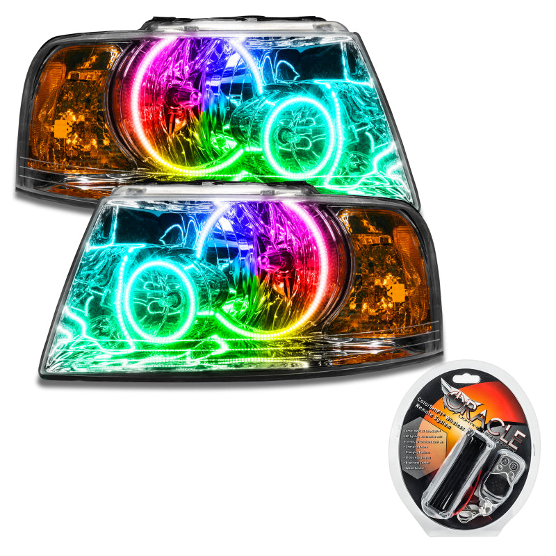 ORACLE Lighting Headlights Oracle 03-06 Ford Expedition SMD HL - Chrome - ColorSHIFT SEE WARRANTY