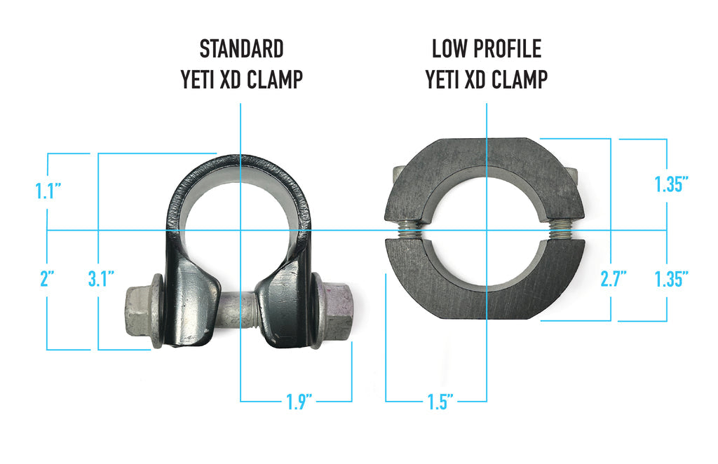 Jeep Low Profile Track Bar Clamps Yeti XD For 07-24 Wrangler JK/JL/Gladiator Steer Smarts