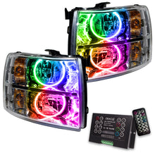 Load image into Gallery viewer, ORACLE Lighting Headlights Oracle 07-13 Chevrolet Silverado SMD HL - Round Style - ColorSHIFT w/ 2.0 Controller SEE WARRANTY