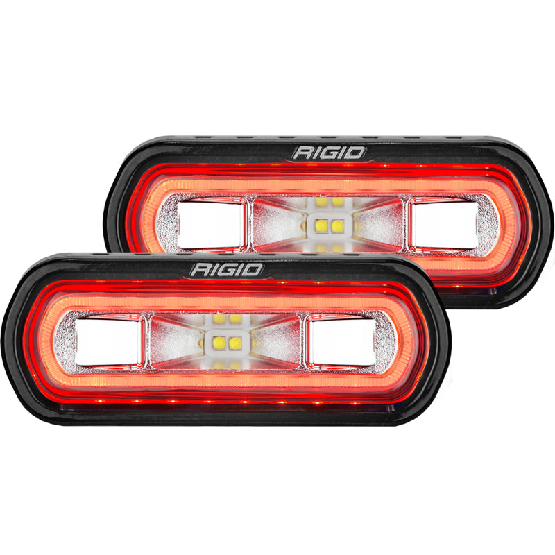 Rigid Industries Light Bars & Cubes Rigid Industries SR-L Series Surface Mount LED Spreader Pair w/ Red Halo - Universal