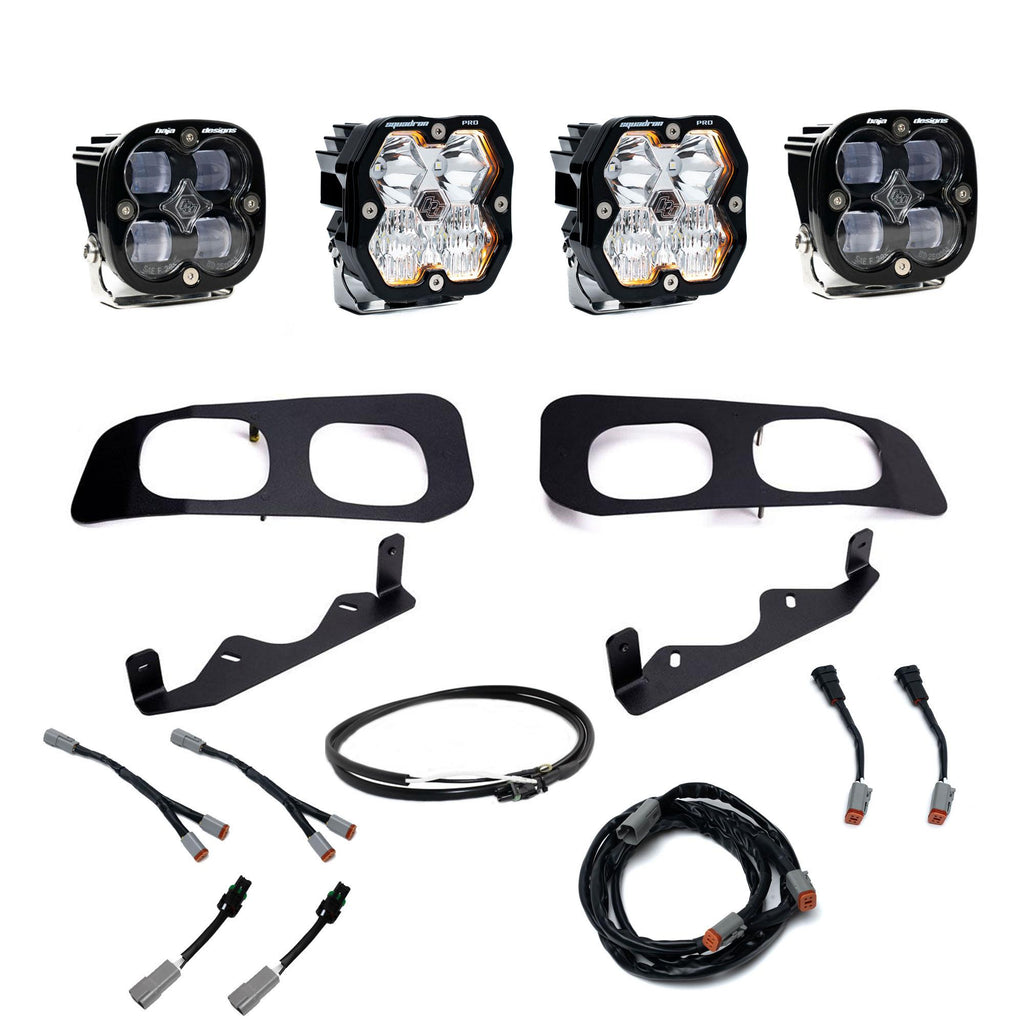 Squadron 2.0 Pro/Squadron Sae Dual Fog Pocket Light Kit Ford 2023-26 F-250/350 Super Duty Clear Upfitter Baja Designs