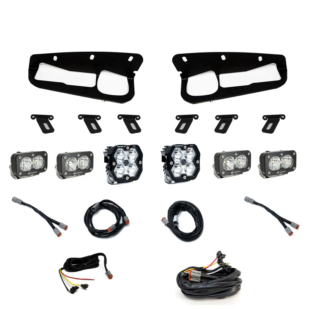 Squadron 2.0 Pro/Dual S2 Sport Fog Pocket Light Kit Ford 2021-27 Bronco 2022-24 Bronco Raptor w/ Steel Bumper Upfitter Baja Designs