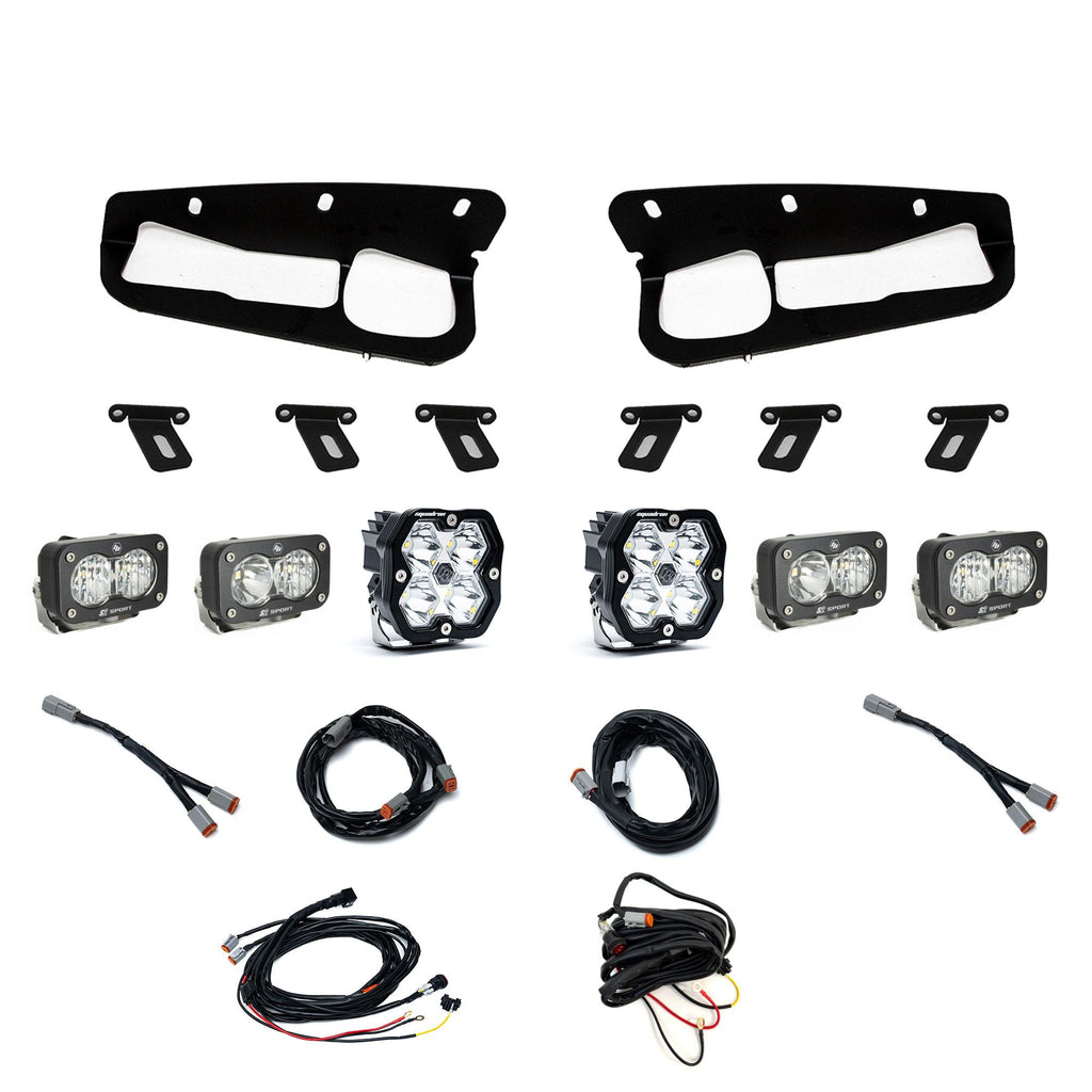 Squadron 2.0 Sport/Dual S2 Sport Sportmen Fog Pocket Light Kit Ford 2021-27 Bronco 2022-24 Bronco Raptor w/ Steel Bumper Toggle Baja Designs